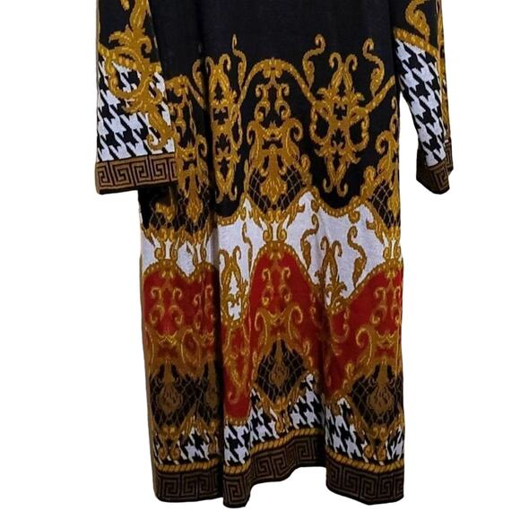 NWT MaxSport Black Multicolor Duster Cardigan Sweater Sz Medium - Picture 7 of 9